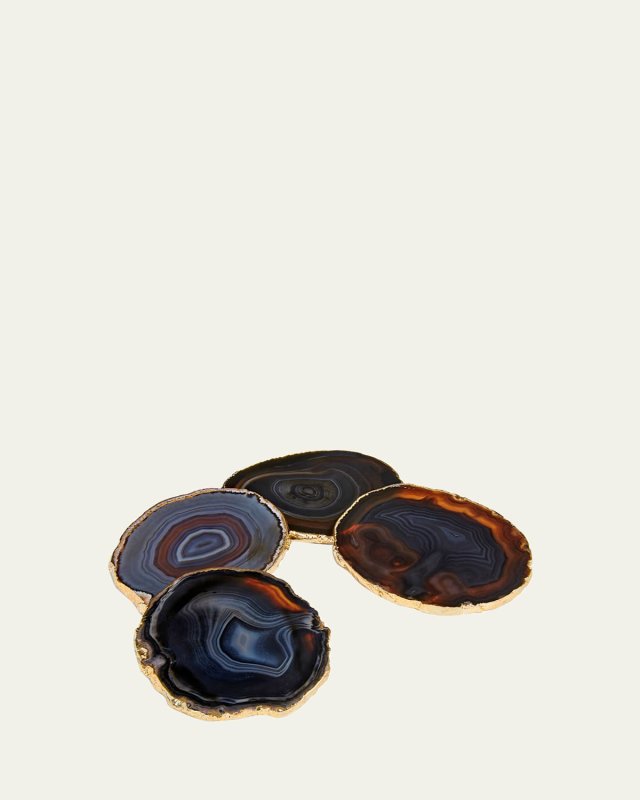 Midnight Agate Lumino Coasters, 4-Piece Set